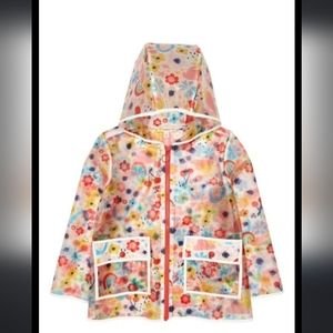 Tucker + Tate transparent print hooded raincoat